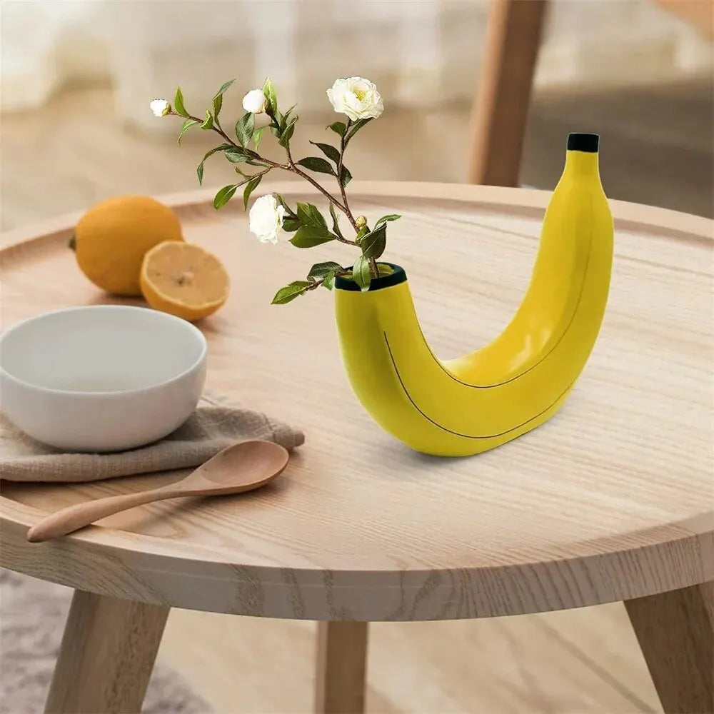 Banana-formet Harpiksvase til Blomsterdekoration