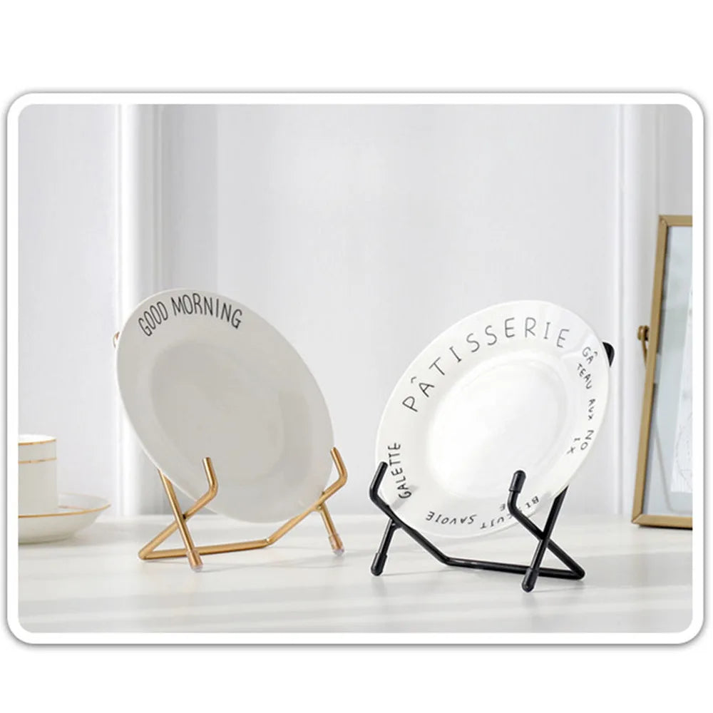 Smedet Jern Display Stativ i Vintage Skandinavisk Stil