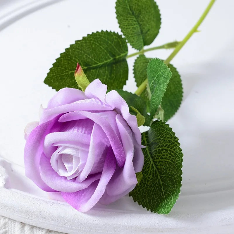 Realistisk Kunstig Rose Bouquet i Velvet - 20 Livagtige Blomster
