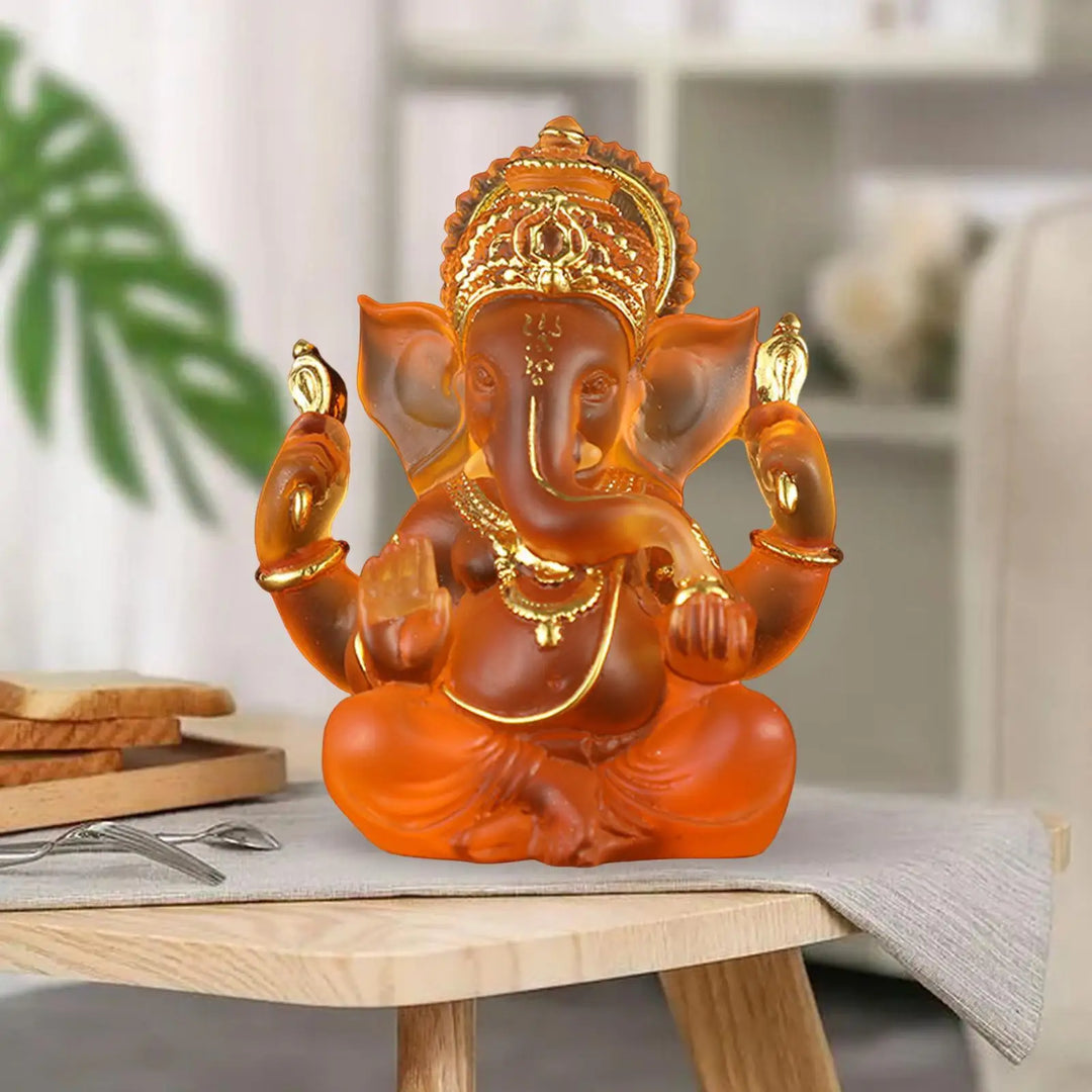 Semi-Gennemsigtig Ganesh Skulptur i Harpiks