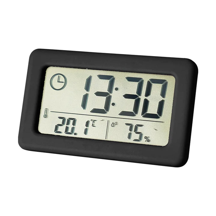 Buet LED Vækkeur med Snooze og Spejlfinish