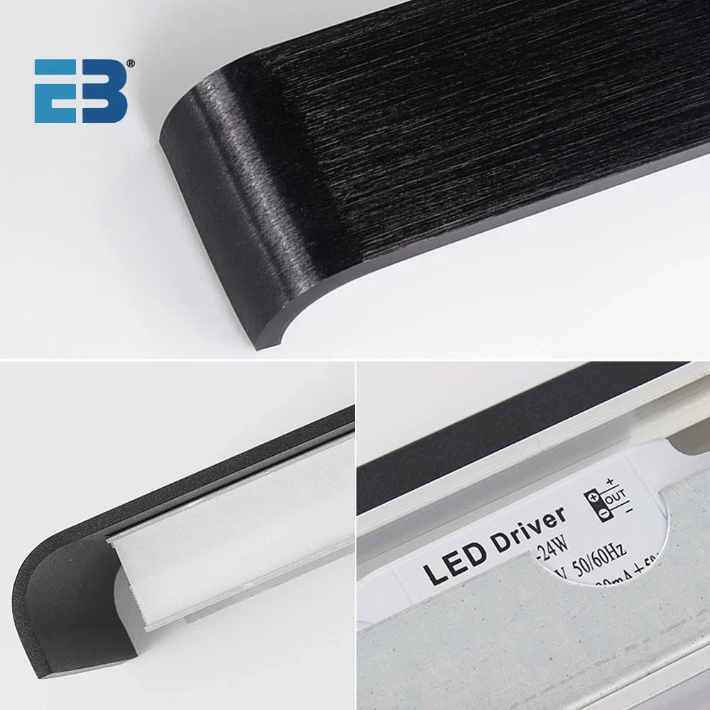 Moderne Justerbar LED Væglampe i Aluminium - Sort eller Hvid, 5W-18W