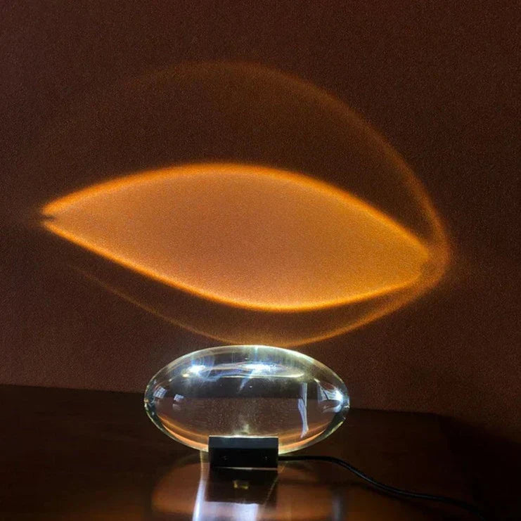 Krystal Bordlampe med Øje af Himlen Motiv