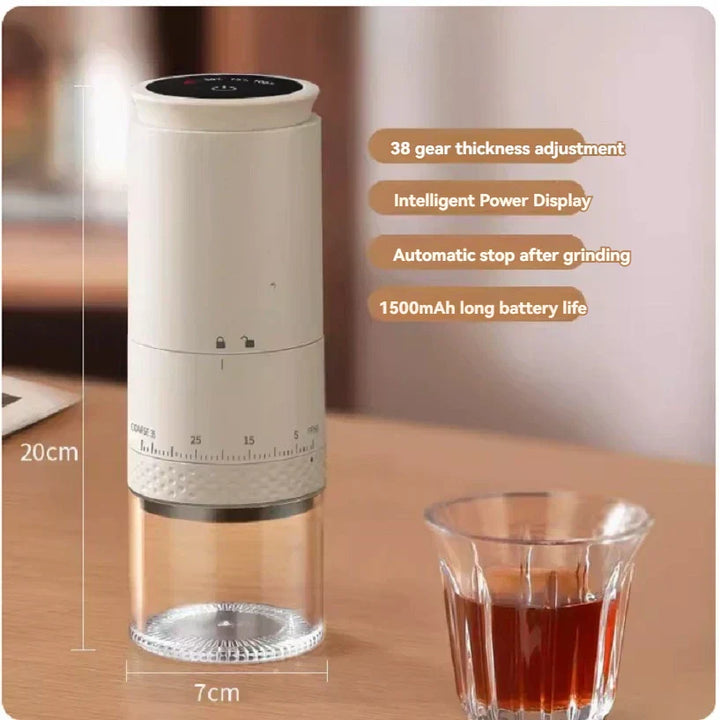Genopladelig Elektrisk Kaffekværn med Justerbare Kværnindstillinger