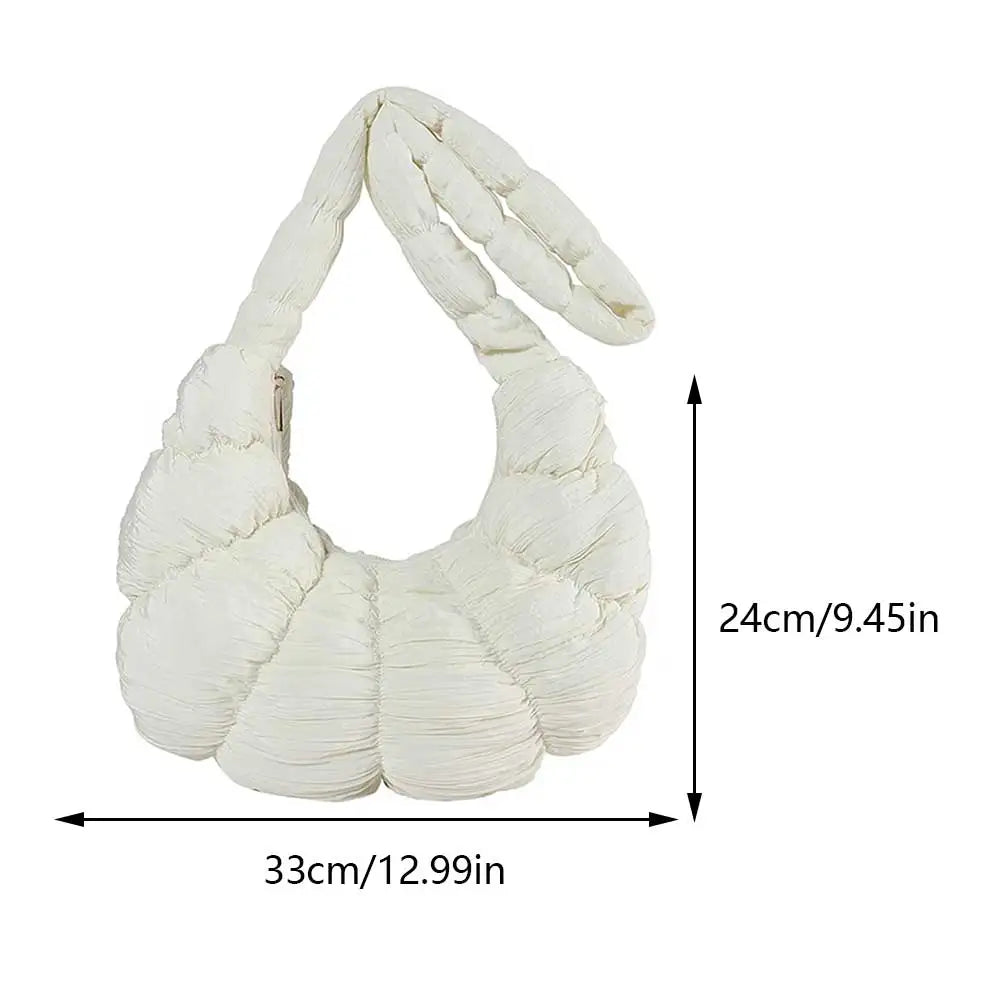 Puff Croissant Skuldertaske i Let Nylon