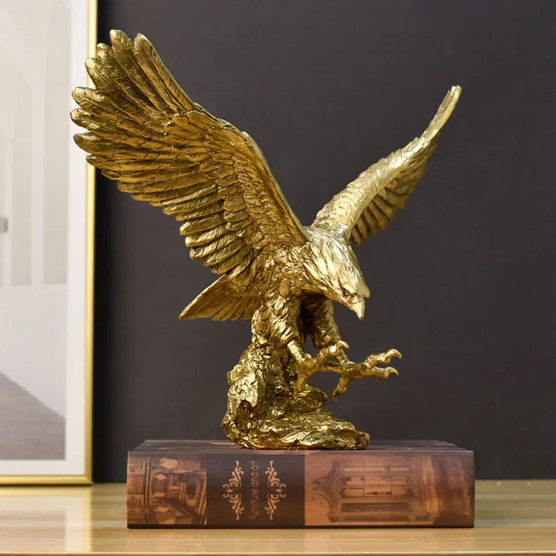 Gylden Harpiks Ørn Statue til Feng Shui Dekor