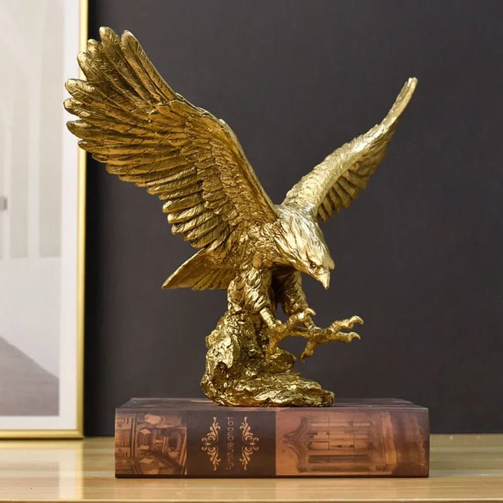 Gylden Harpiks Ørn Statue til Feng Shui Dekor
