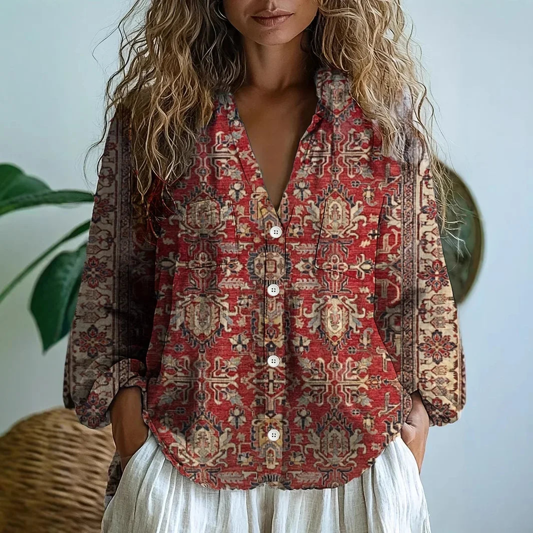 Martha™ | Casual Bluse med Naturprint