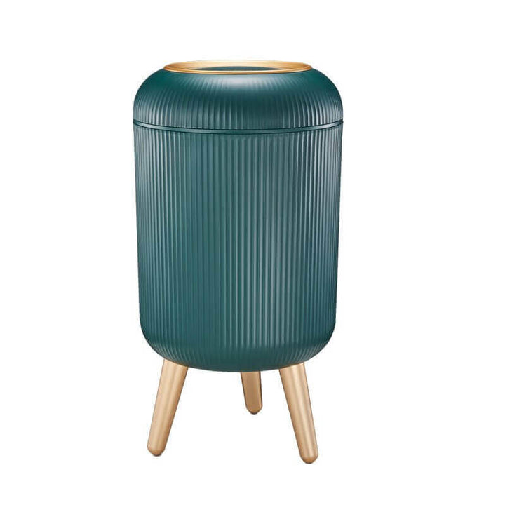 10L Mid-Century Modern Badeværelsesaffaldsspand med Låg