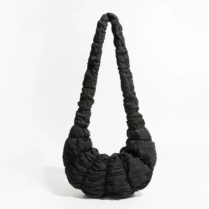 Puff Croissant Skuldertaske i Let Nylon