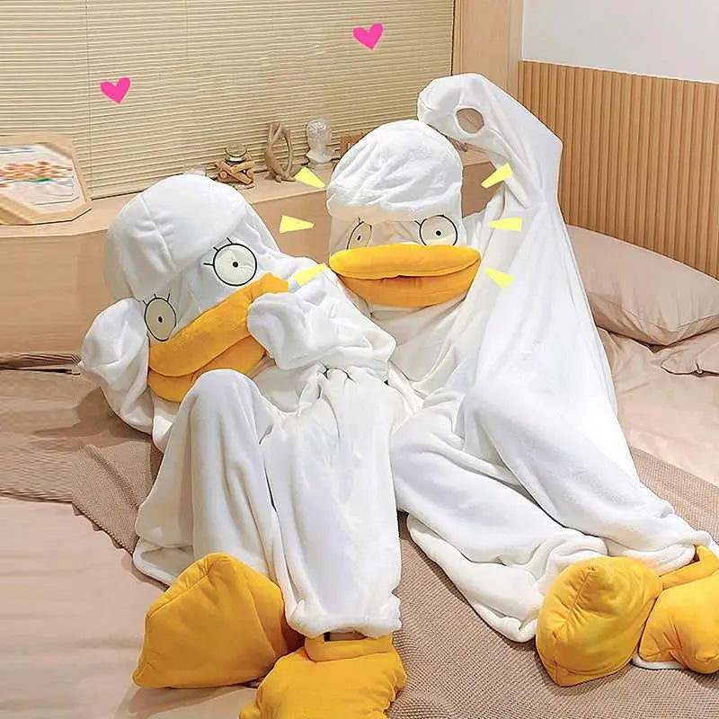 Hyggeligt Forvirret And Pyjamas Sæt i Chenille og Flannel