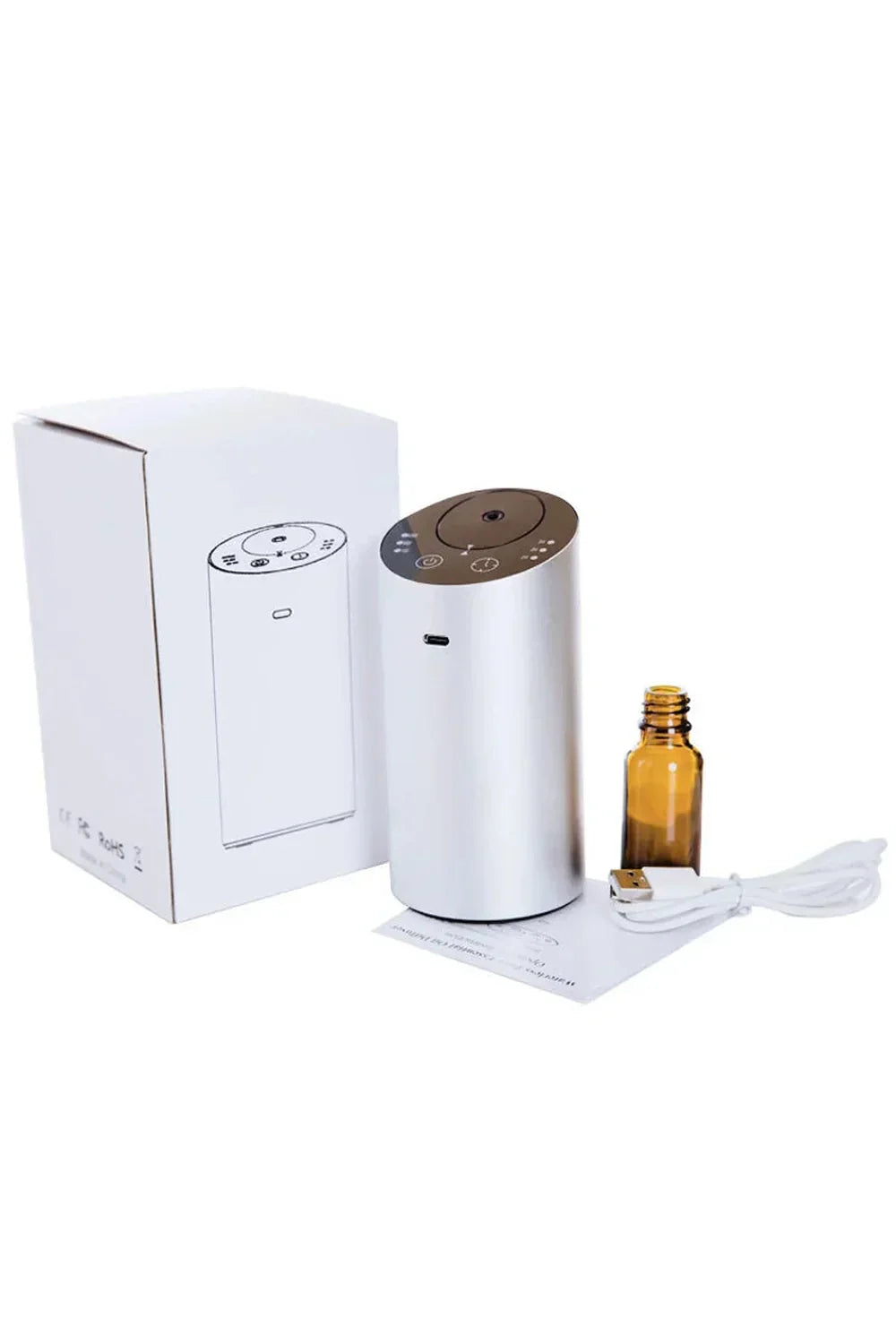 Elegant Metallic Aroma Diffuser og Luftfugter med USB-opladning