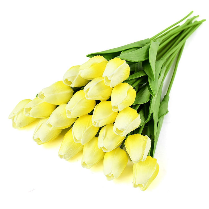 Livagtig Faux Tulipan Bouquet i Assorterede Farver