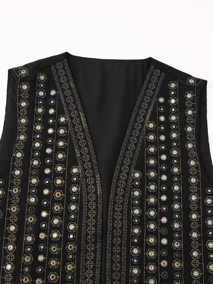 Celestia™ | Pailletmønster Boho Vest