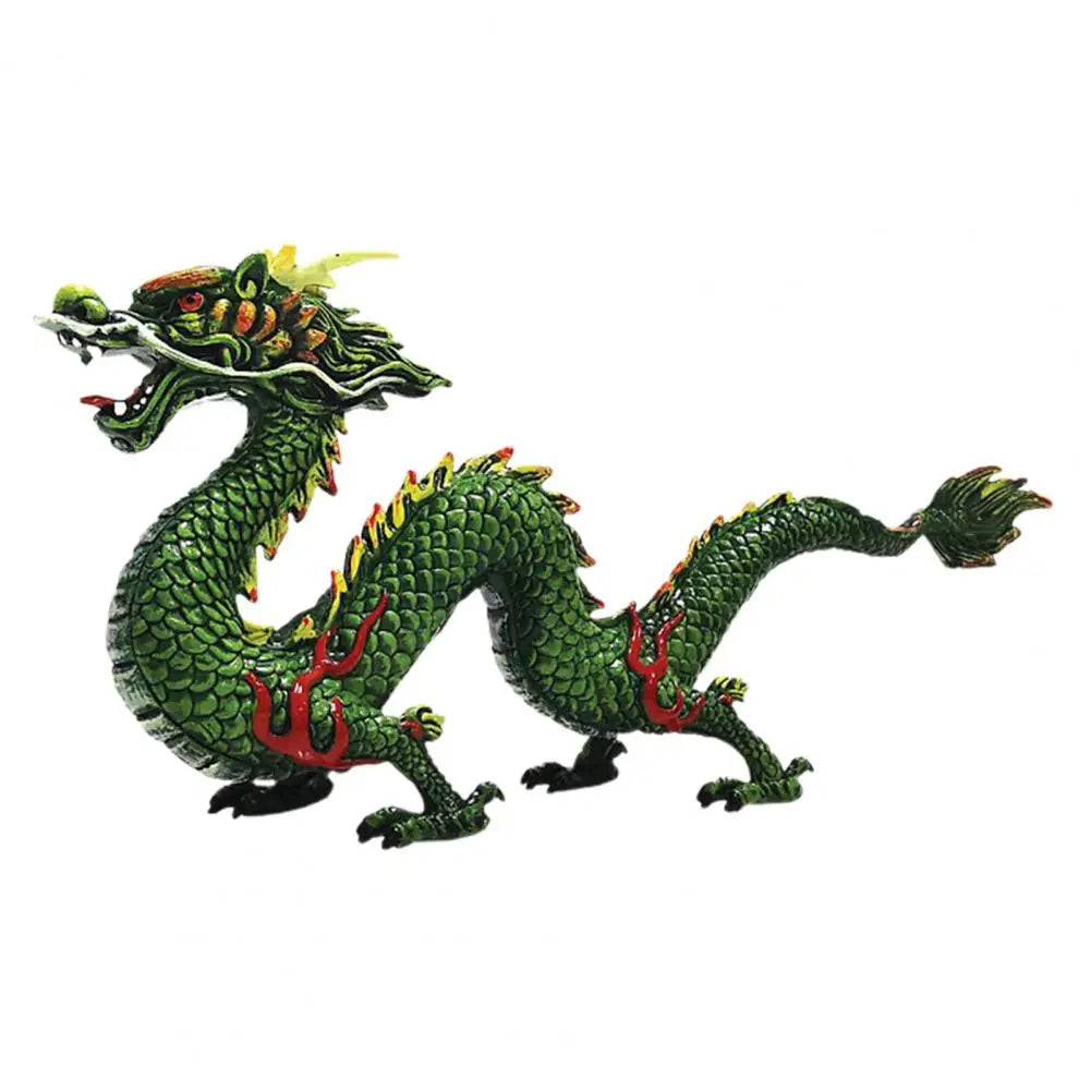 Elegant Kinesisk Drage Feng Shui Skulptur i PVC