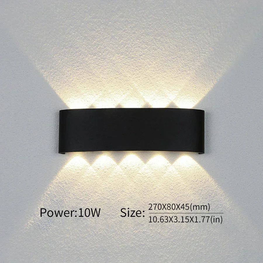 Minimalistisk Aluminium LED Væglampe til Indendørs og Udendørs Brug