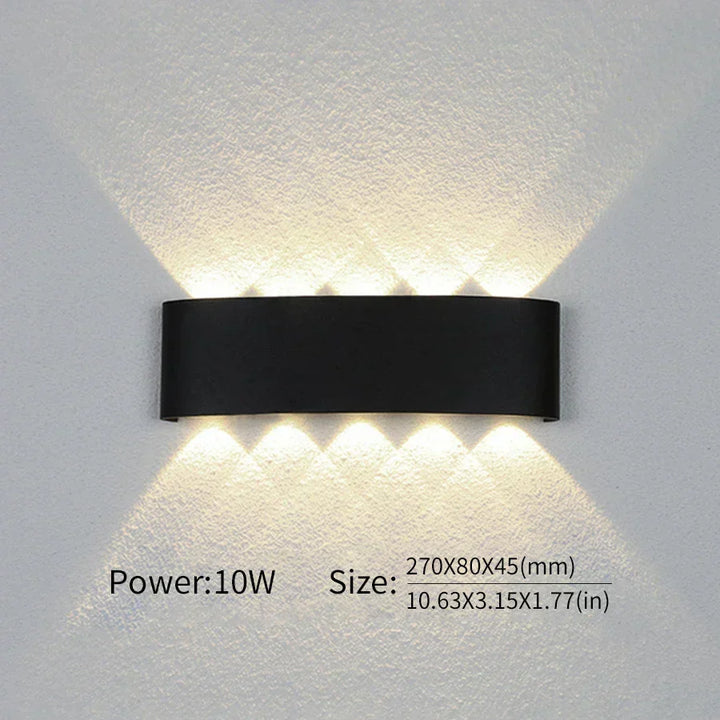 Minimalistisk Aluminium LED Væglampe til Indendørs og Udendørs Brug