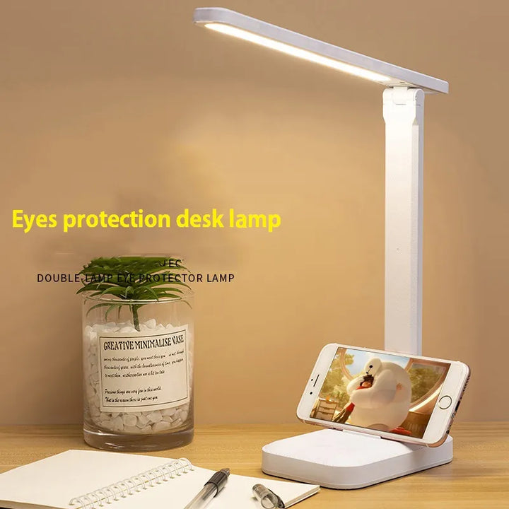 Genopladelig LED Skrivebordslampe med Touch Control og 3 Farvetemperaturer