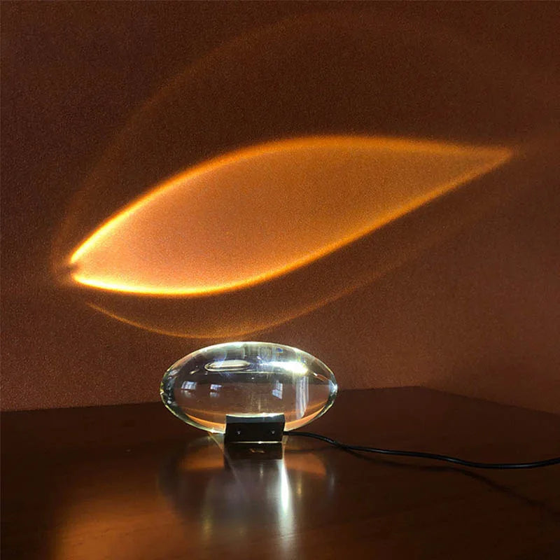 Krystal Bordlampe med Øje af Himlen Motiv
