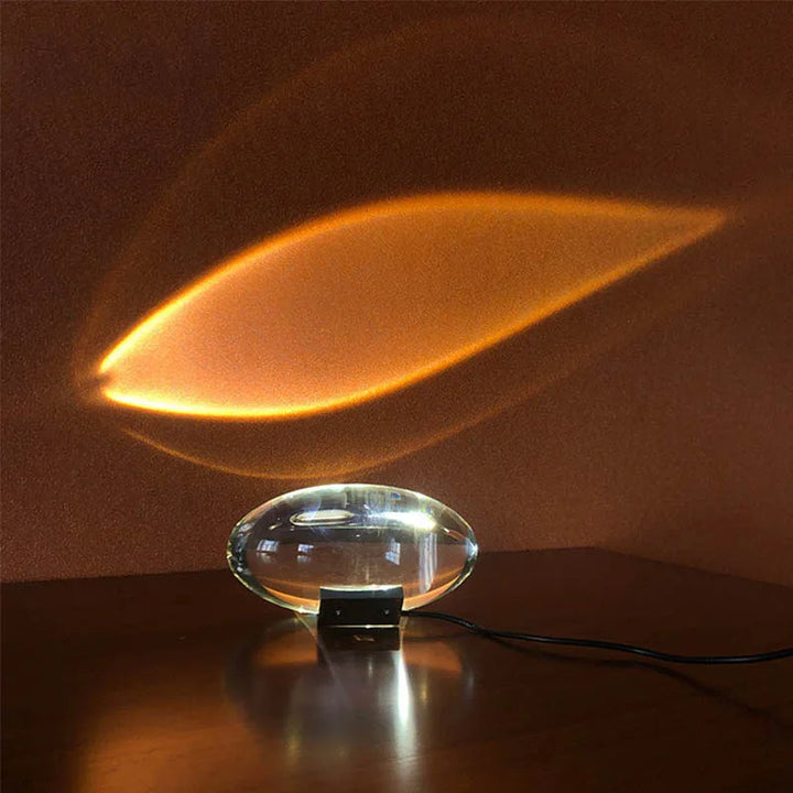 Krystal Bordlampe med Øje af Himlen Motiv