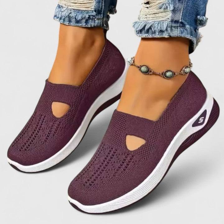 Regine | Dame Slip-On Åndbare Mesh-Gå-Sneakers