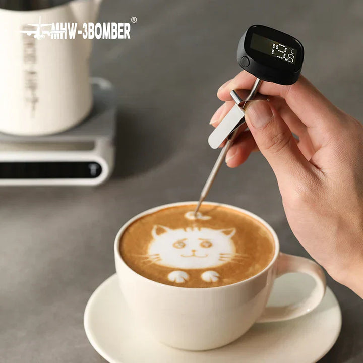 Digitalt Kaffetermometer med Hurtiglæsningsfunktion til Lattekunst og Mælkeskum