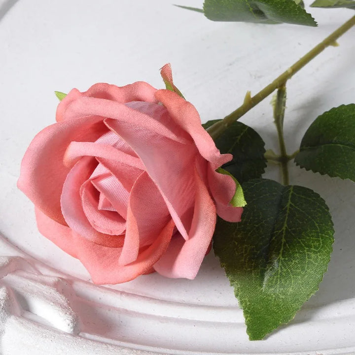 Realistisk Kunstig Rose Bouquet i Velvet - 20 Livagtige Blomster