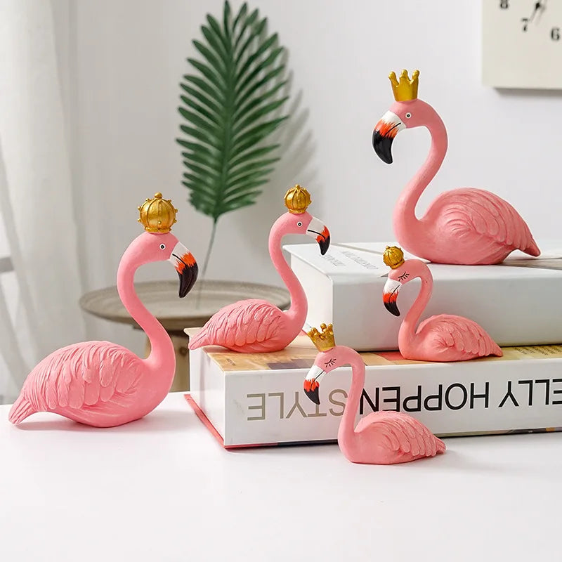 Moderne Flamingo Skulptur i Miljøvenlig Resin