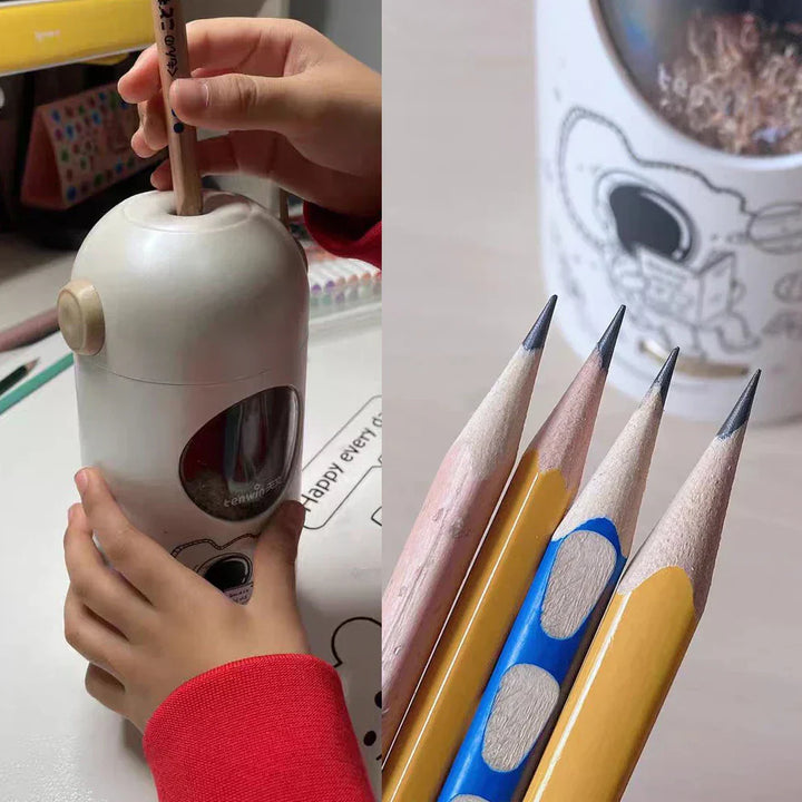 Genopladelig Automatisk Blyantspidser med Astronautdesign