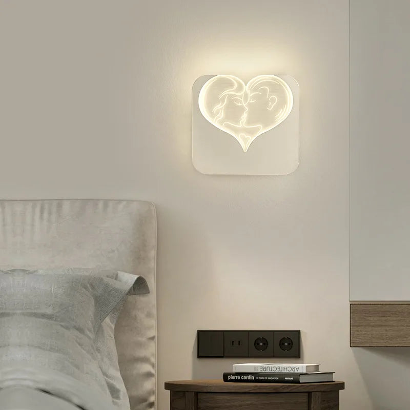Minimalistisk LED Væglampe i Aluminium og Akryl