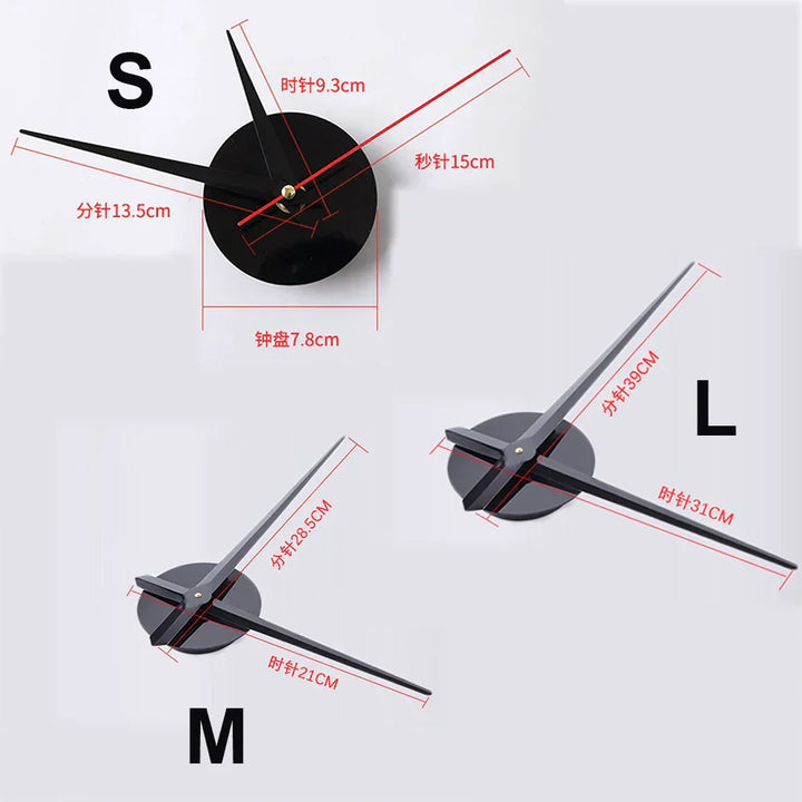 Stort Moderne Akryl Spejl Vægur 61 cm