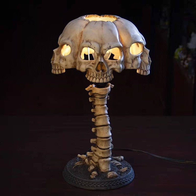 Skeletkranium Bordlampe med Skyggeprojektion