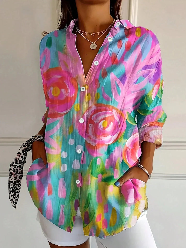 Terri™ | Farverig Bluse med Fantastisk Print