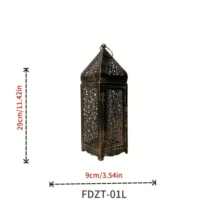 Orientalsk Metal Lanterne Lysestage med Vintage Design