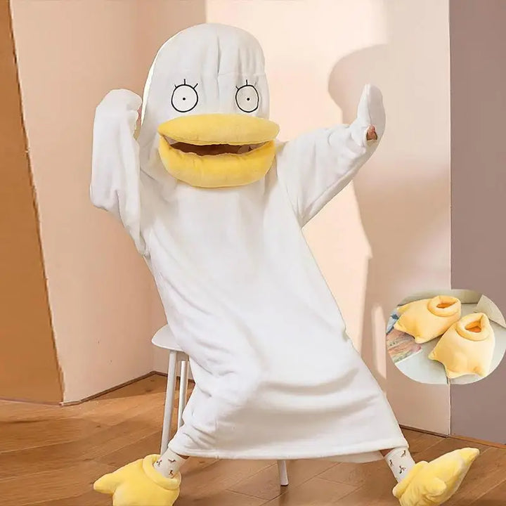 Hyggeligt Forvirret And Pyjamas Sæt i Chenille og Flannel