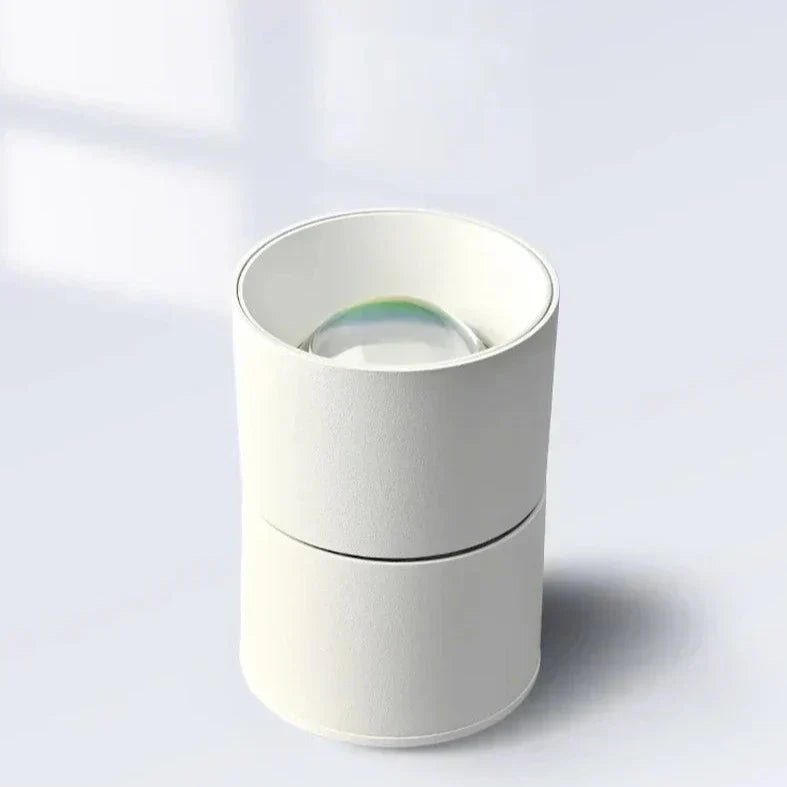 Justerbar Loftspot i Aluminium og Glas