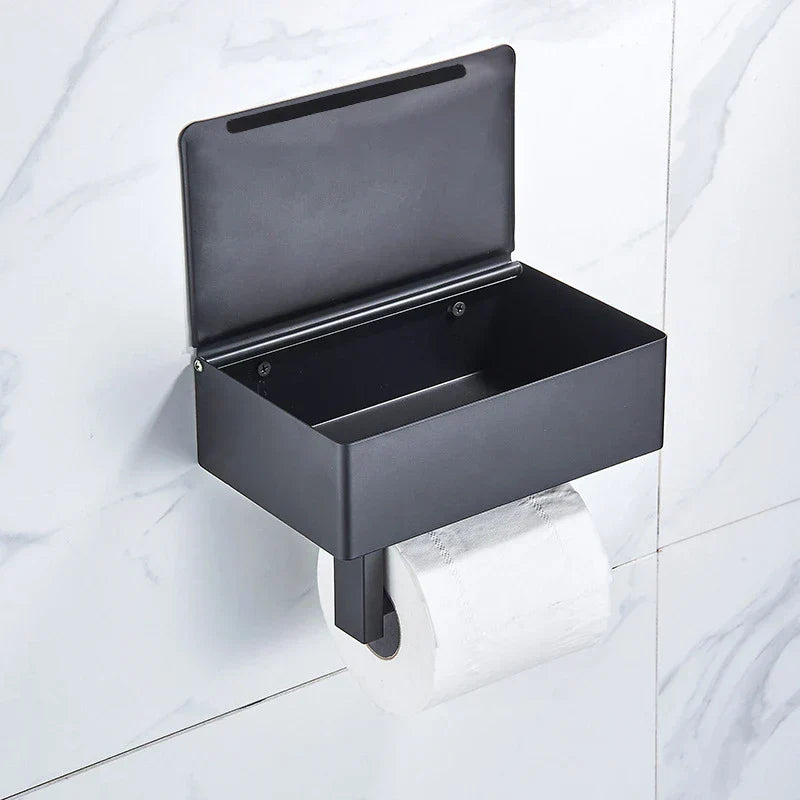 Elegant Metal Toiletpapirholder i Sort eller Sølv
