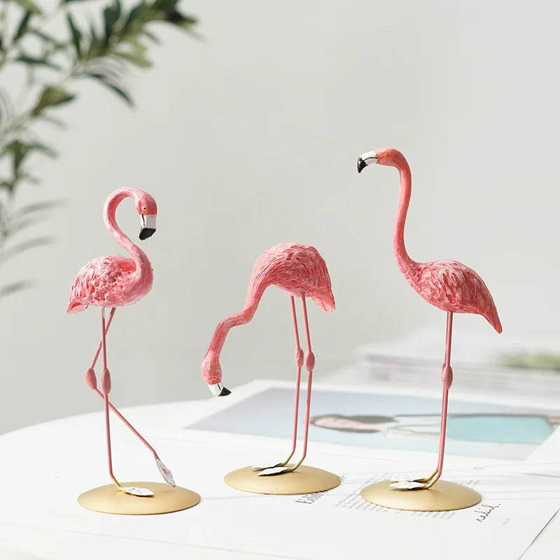 Moderne Flamingo Skulptur i Miljøvenlig Resin
