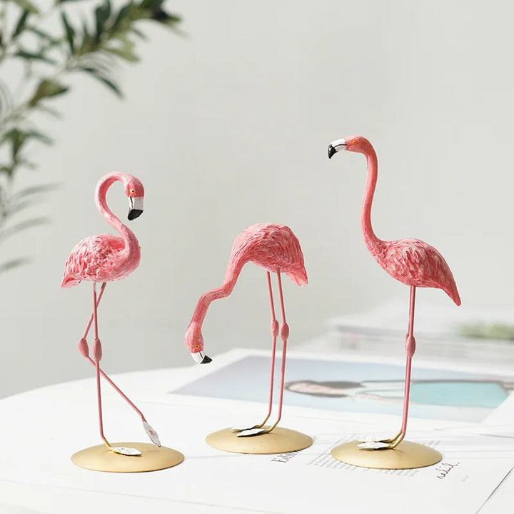 Moderne Flamingo Skulptur i Miljøvenlig Resin
