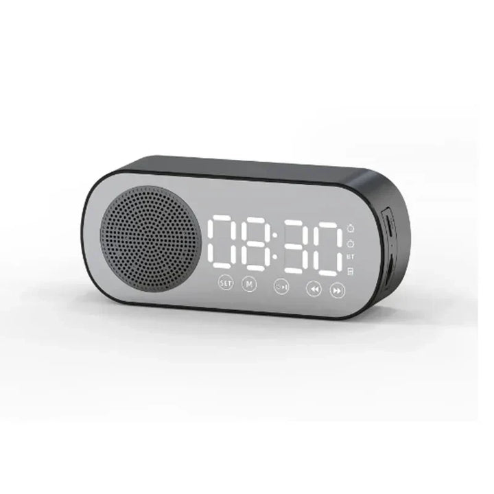 LED Spejl Vækkeur med Bluetooth Højttaler og FM Radio