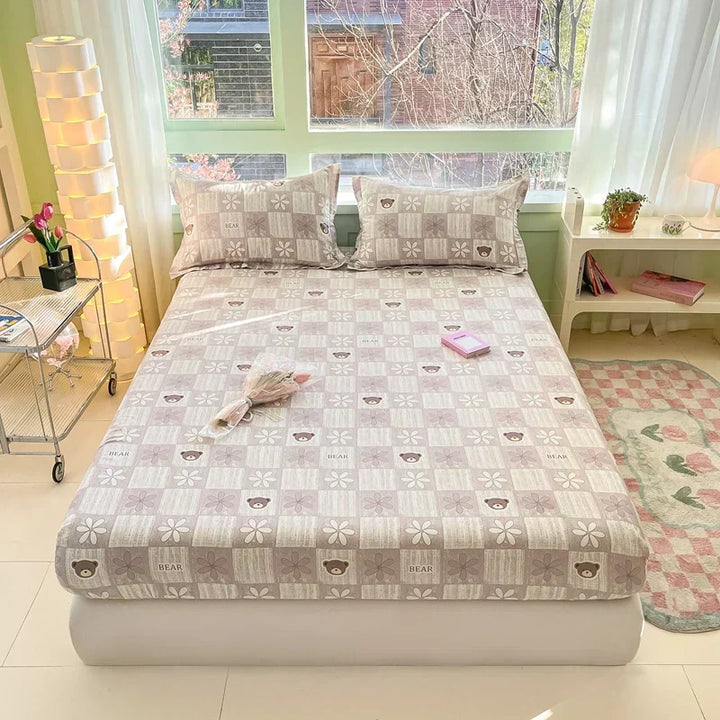 Blødt Åndbart Sengetøjssæt i 100% Bomuld med Stilfulde Designs