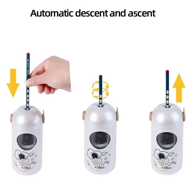 Genopladelig Automatisk Blyantspidser med Astronautdesign