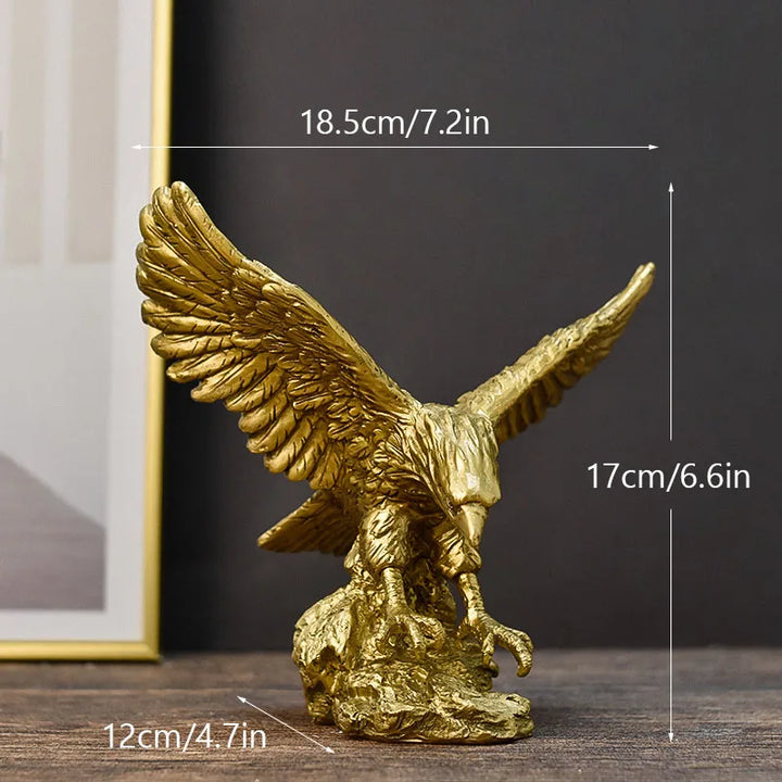 Gylden Harpiks Ørn Statue til Feng Shui Dekor