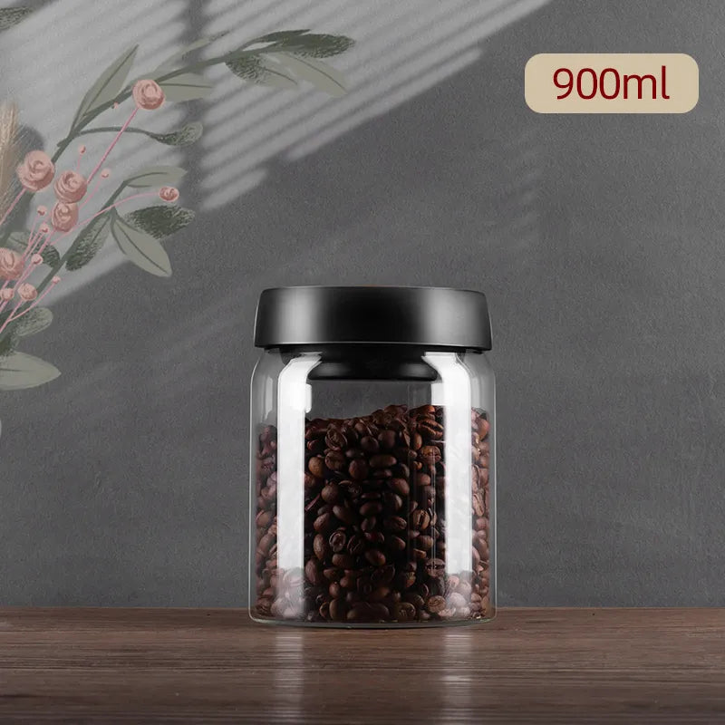 Lufttæt Vakuumforseglet Glasbeholder til Kaffe og Fødevarer