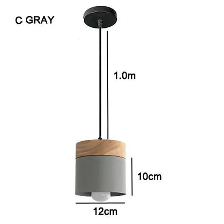 Moderne LED Pendellampe i Metal og Træ