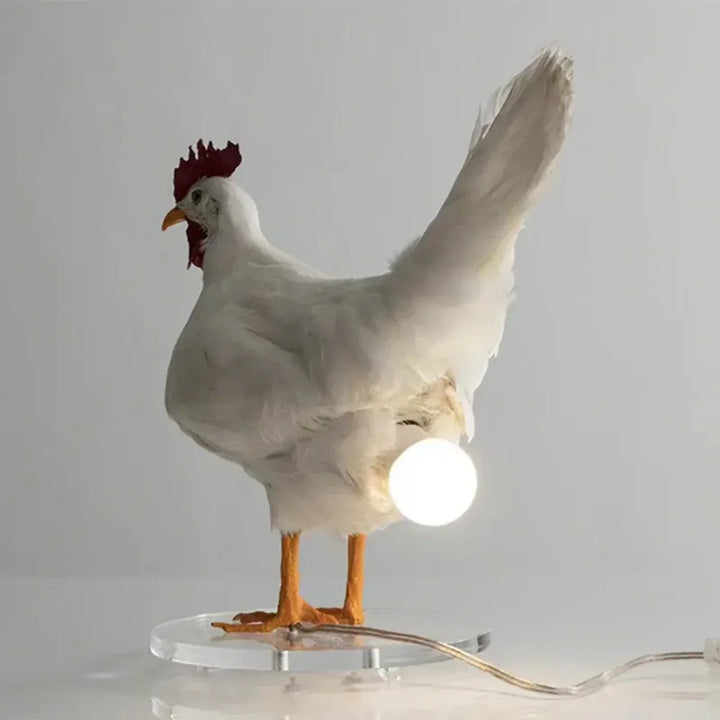 Kylling Bordlampe med Varmt Lys i ABS
