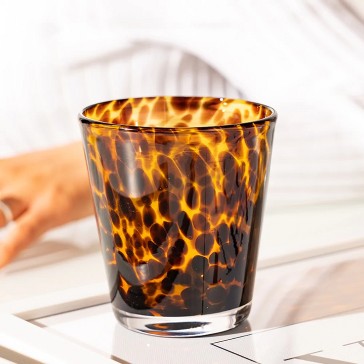 Vintage Leopardprint Cocktailglas i Borosilikatglas