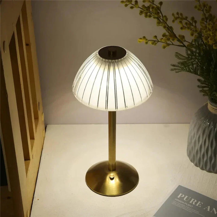 Dimmable Trådløs LED Bordlampe med Krystaldesign