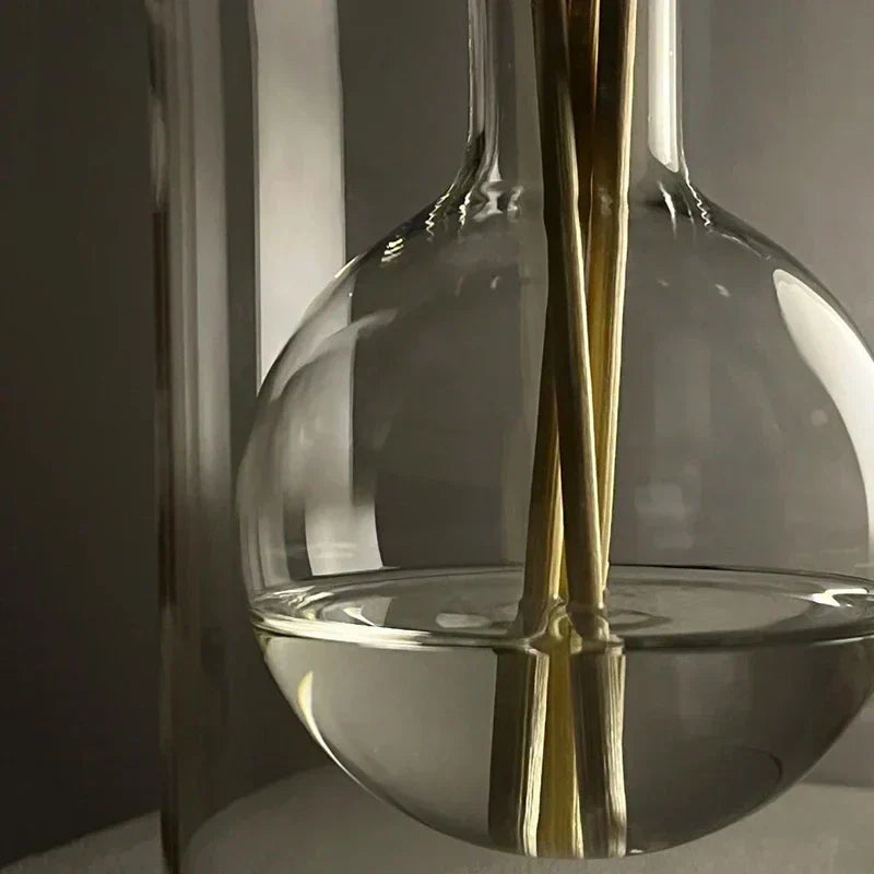 Elegant Glas- og Træduftdiffuser med 8 Duftpinde