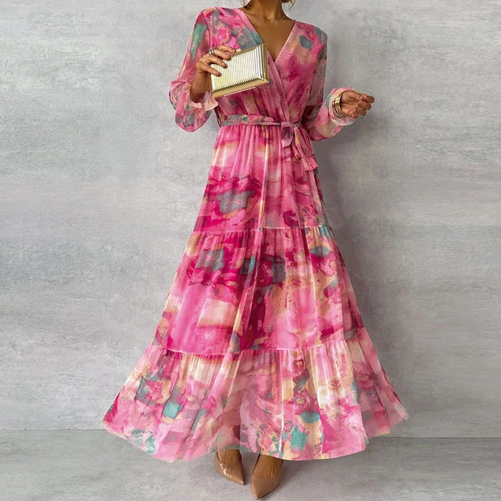 Katie™ | Elegant Blomster Håndlavet Kjole